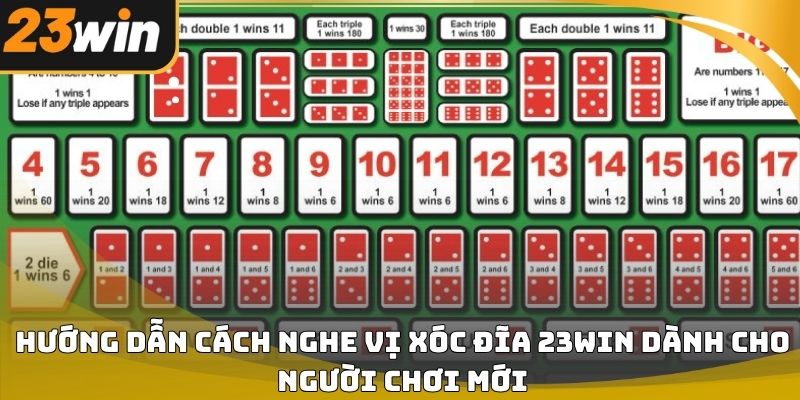 Cách nghe vị xóc đĩa 23win chuẩn xác cho người mới